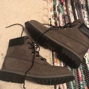 Gray Timberland Boots
